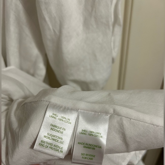 Lilly Pulitzer Iralee Short Sleeve White Wrap Linen Fit & Flare Dress Sz 10 NWT - Picture 7 of 7